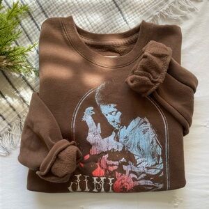 Abercrombie Kids Jimi Hendrix Graphic Brown Sweatshirt Sweater